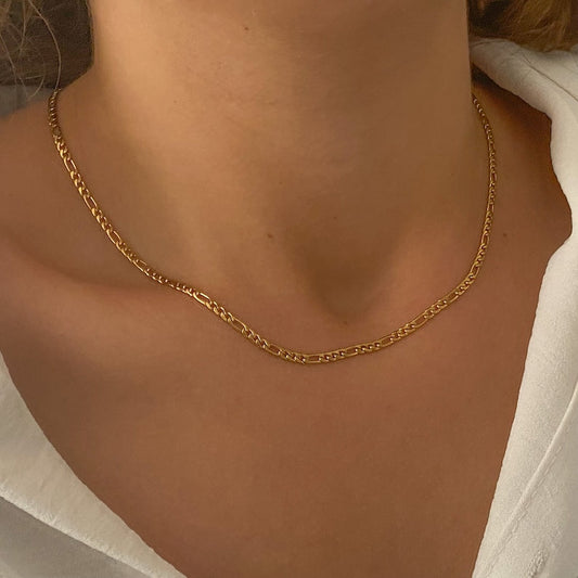 Figaro Choker 3mm 18K Guldpläterad